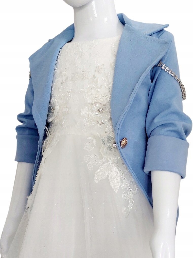 Żakiet marynarka narzutka dla dziewczynki 116/122 Materiał dominujący inny