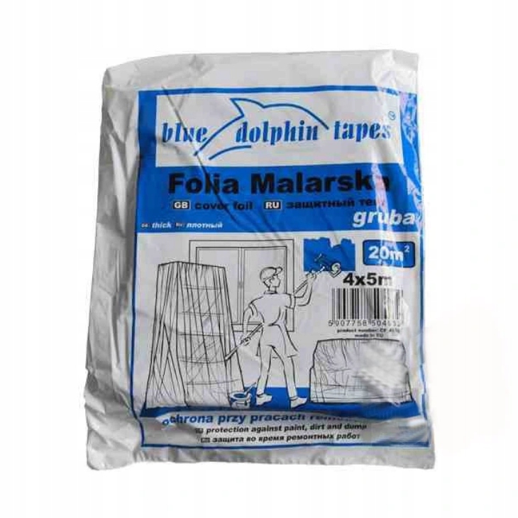 

Profesjonalna Mocna Folia Malarska 4m x 5m