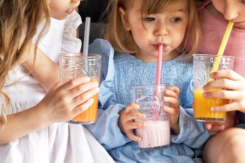 Fommi Słomki Wielorazowe GreyYellow 2 szt Materiał inny