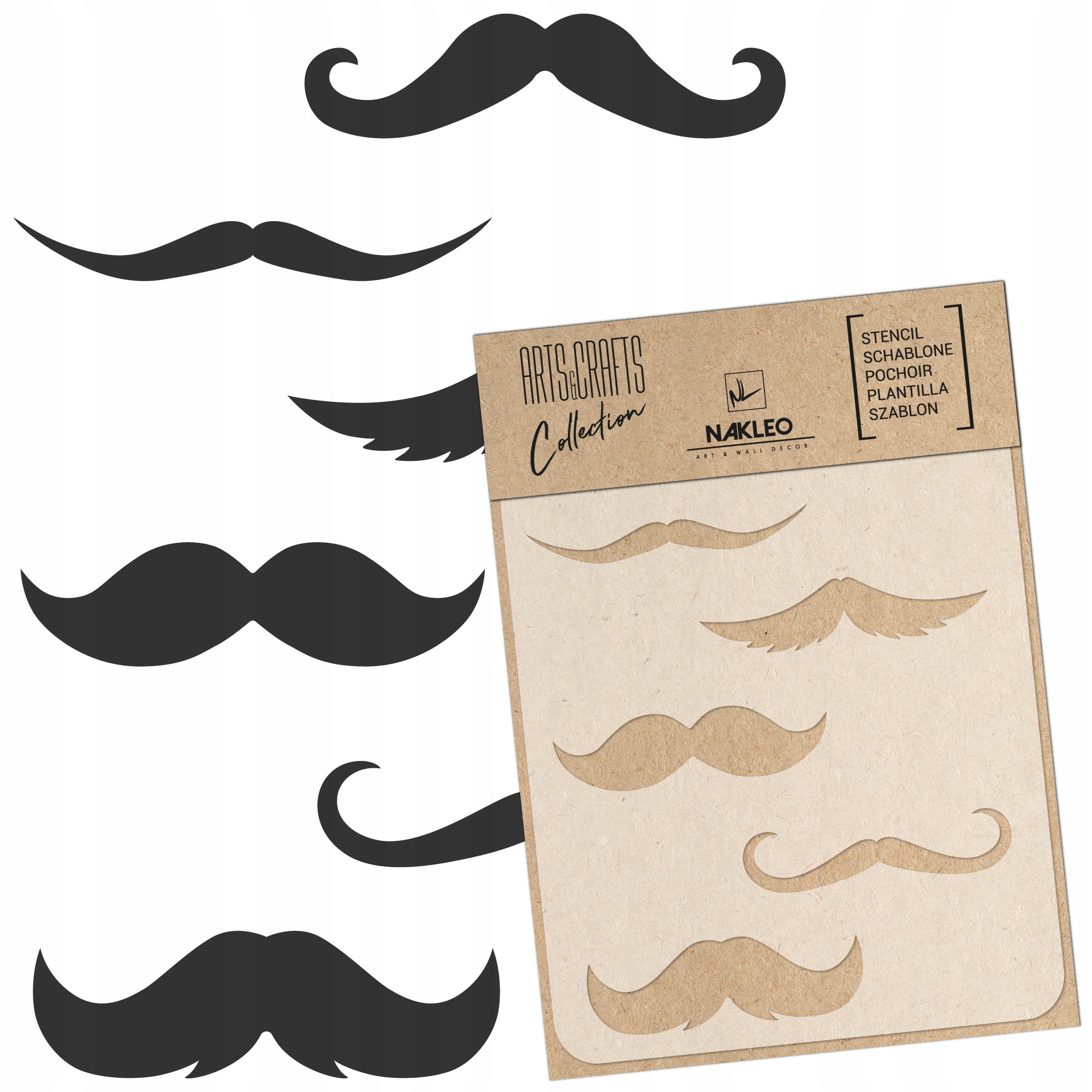Szablon Scrapbooking Diy A3 Wąsy Zestaw