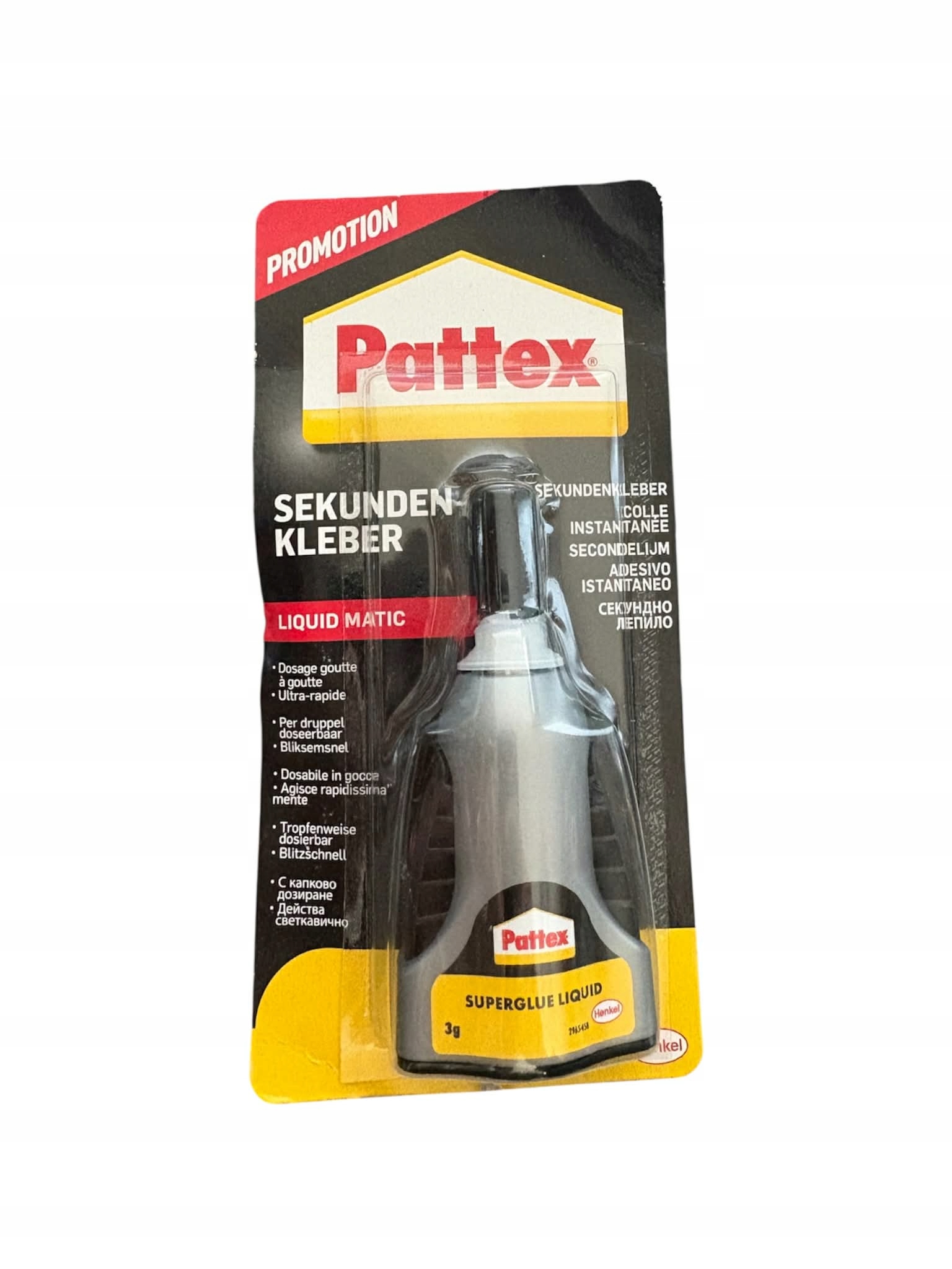 Pattex klej błyskawiczny z dozowaniem kroplowym klej 3g, Outlet