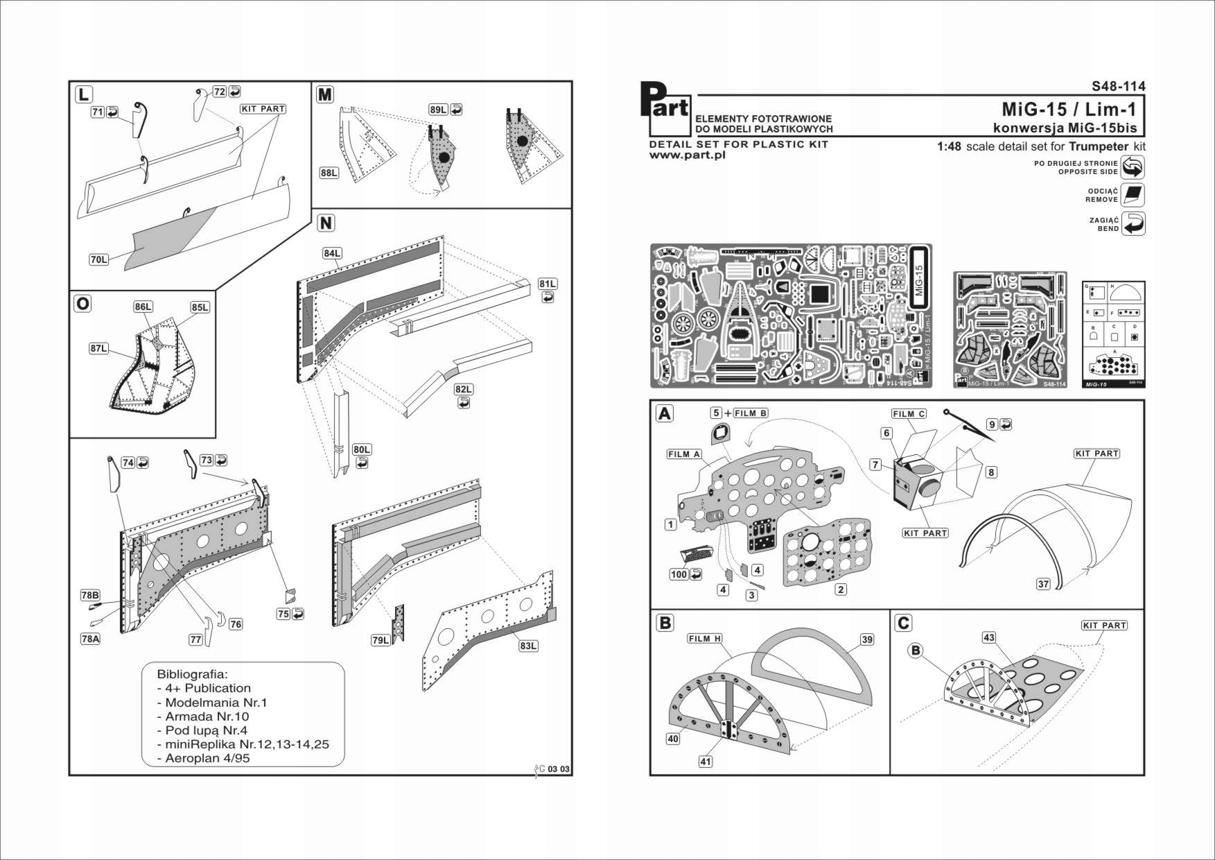 Část S48-114 1/48 MiG-15 (trubka)
