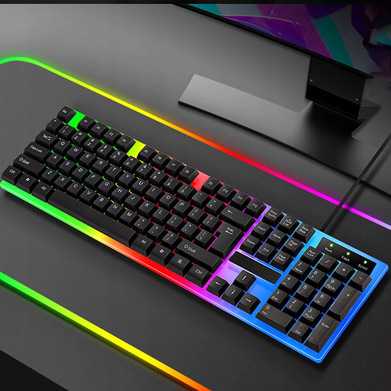 KLAWIATURA PODŚWIETLANA DLA GRACZY GAMINGOWA LED Model klawiatura rgb