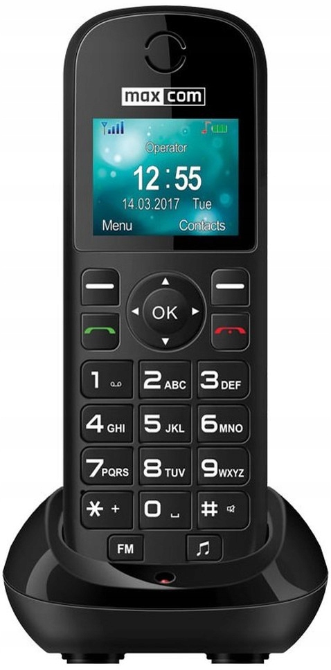 Telefon stacjonarny Maxcom Comfort MM35D Se Czarny