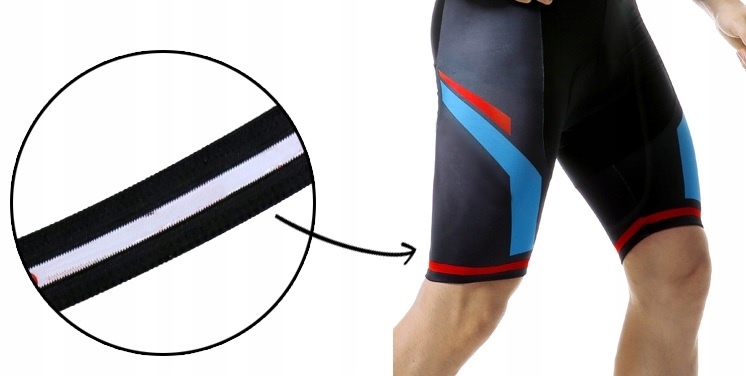 SZORTY SPODENKI ROWEROWE MĘSKIE Z WKŁADKĄ 5D XL Model ŻELOWE