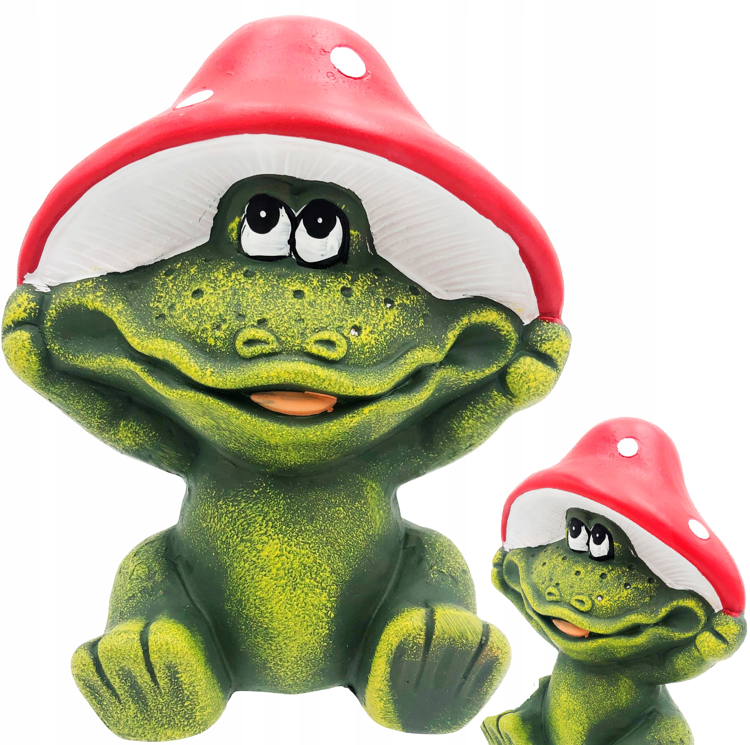 

Żaba Ogrodowa figurka żabka Muchomor figura ogrodu
