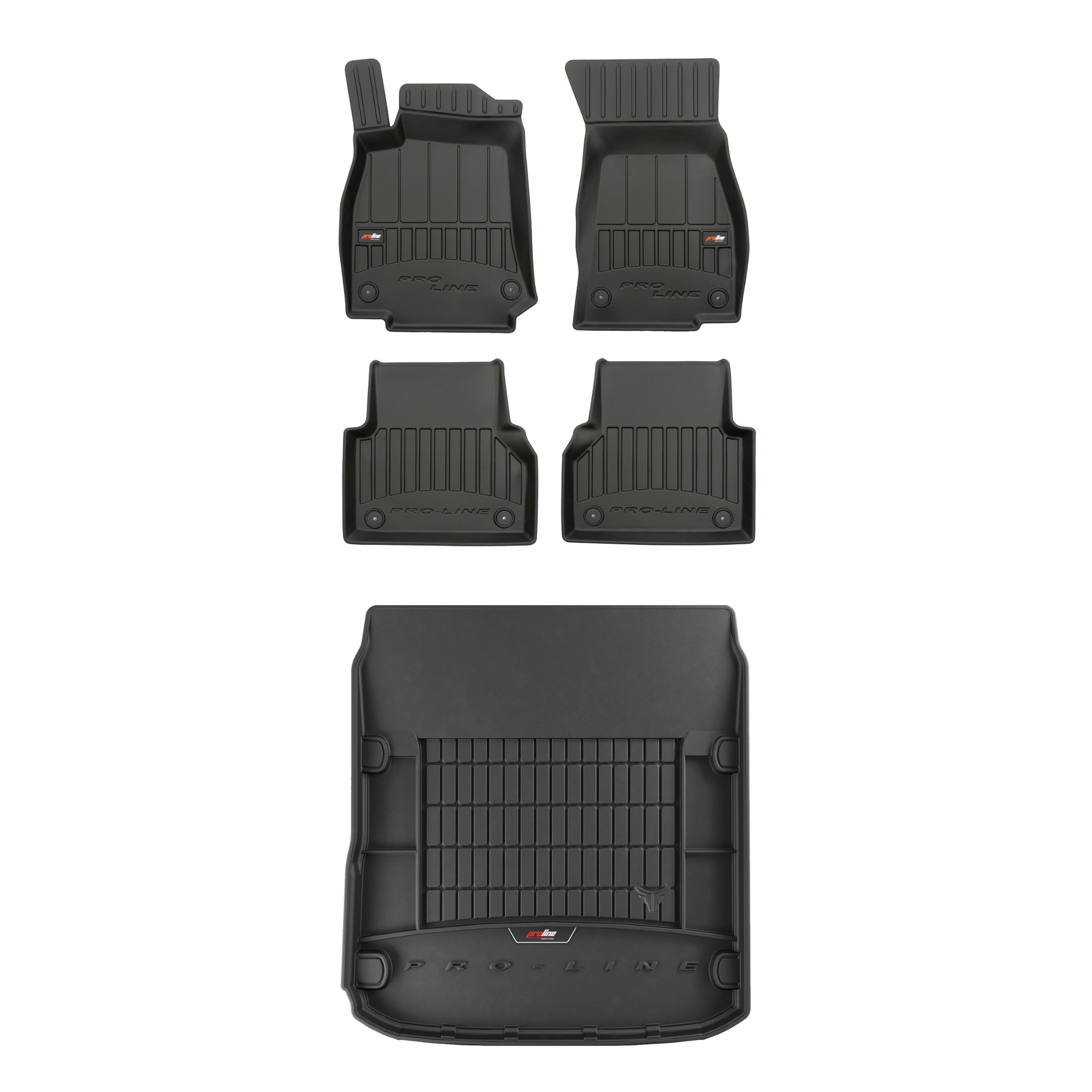 Frogum 3D Sada gumových koberců a rohoží s logem pro Audi A7 Sportback II