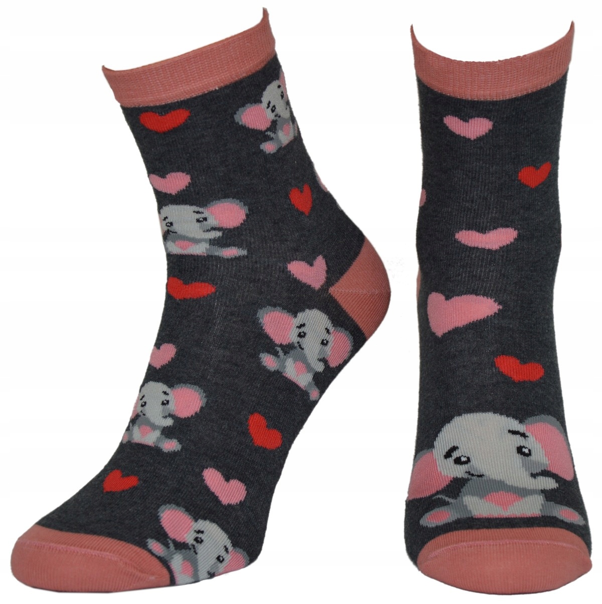 

Skarpety damskie Milena Słonik Serduszka r. 37-41