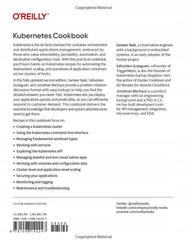 Naik, Sameer Kubernetes Cookbook: Building Cloud Native Applications Tytuł Kubernetes Cookbook: Building Cloud Native Applications