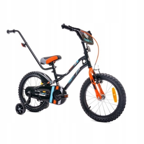 Rowerek dziecięcy 16&quot; Tiger Bike z pchaczem Kolor Czarny