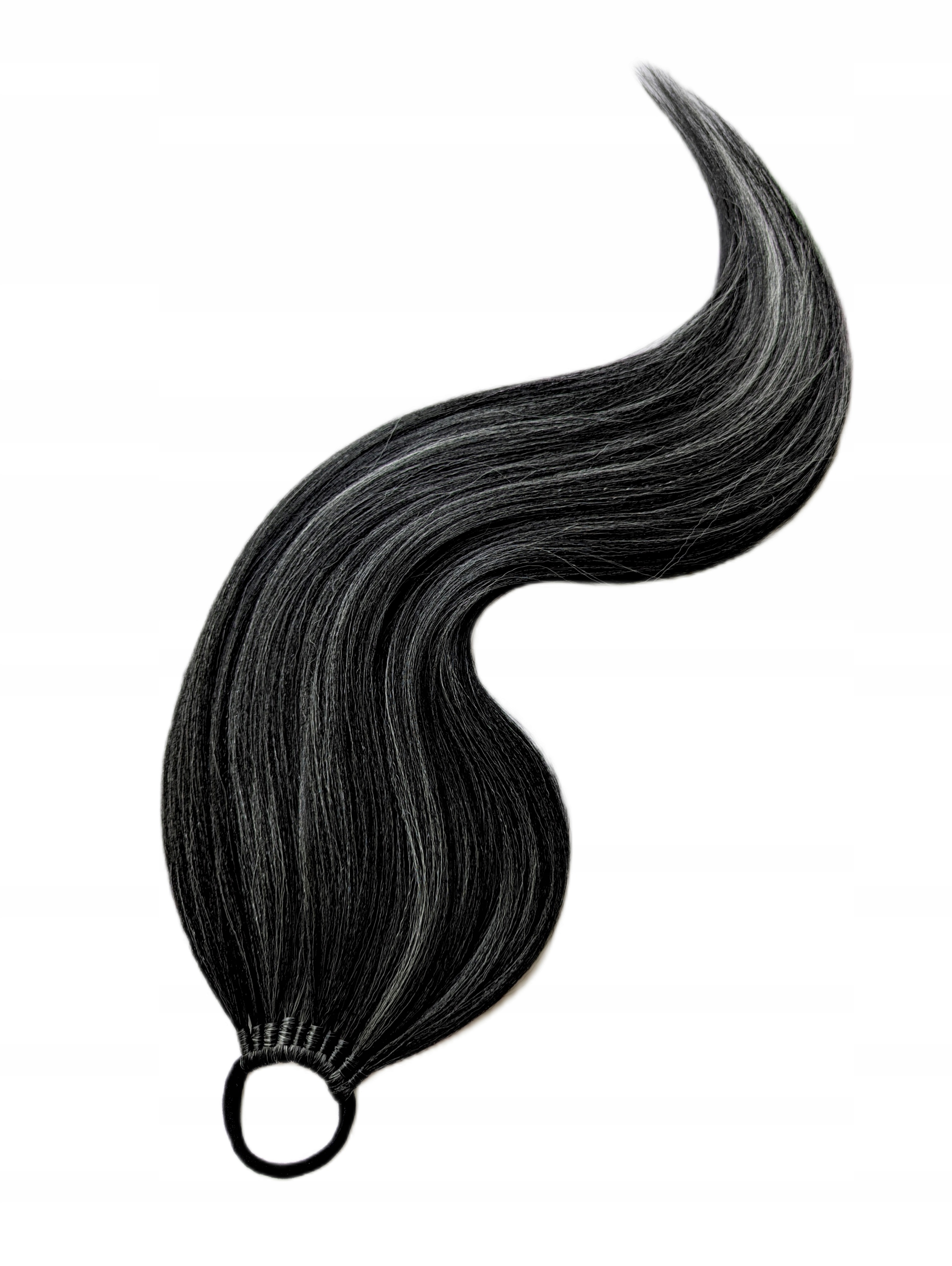 Poník na gumičce, Kuc-Gumka, Příčesek, černá, Popelavá Šlechtična, 80 cm