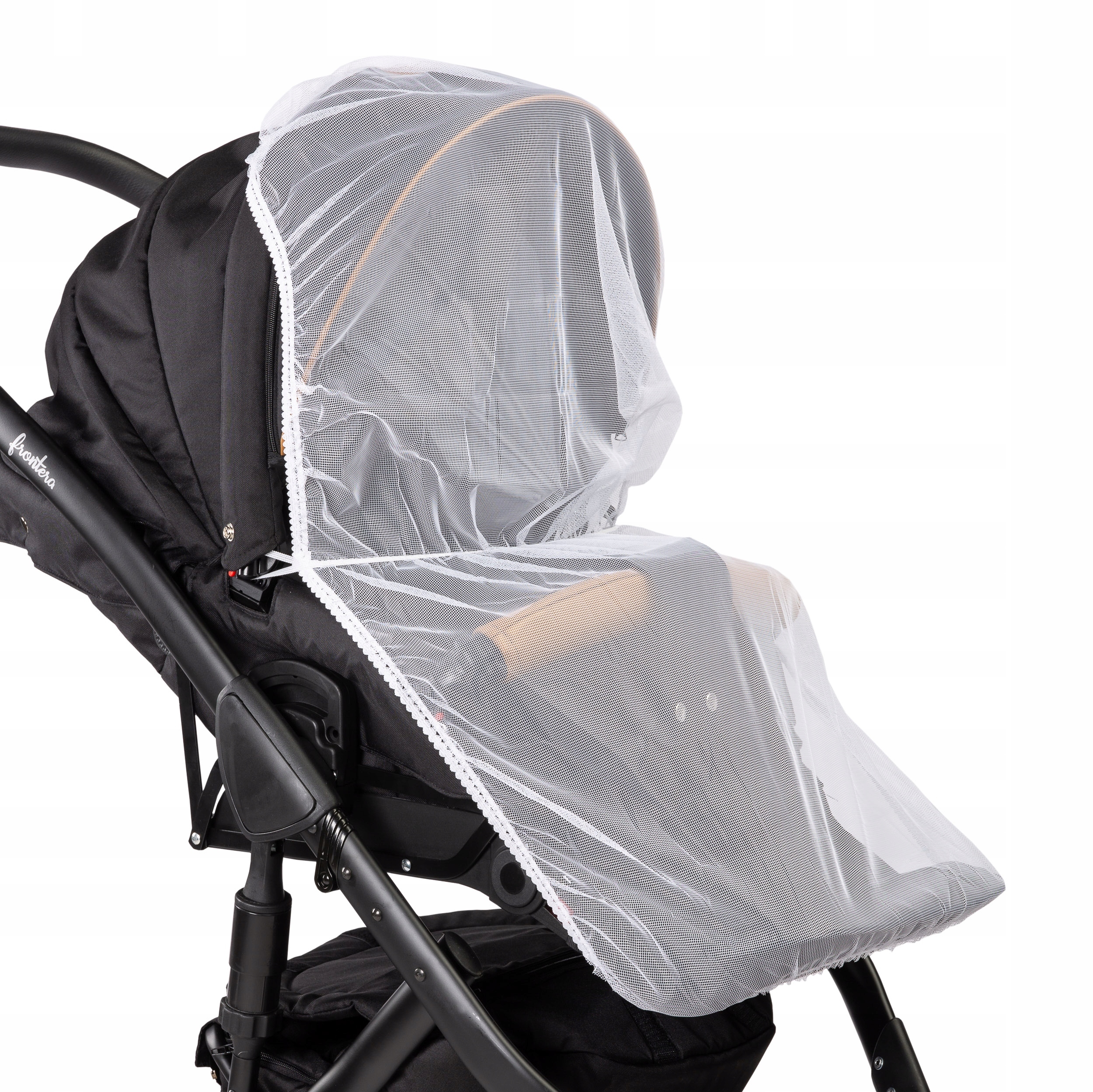 MOSKITIERA DO WÓZKA UNIWERSALNA SPACERÓWKA GONDOLA BIAŁA