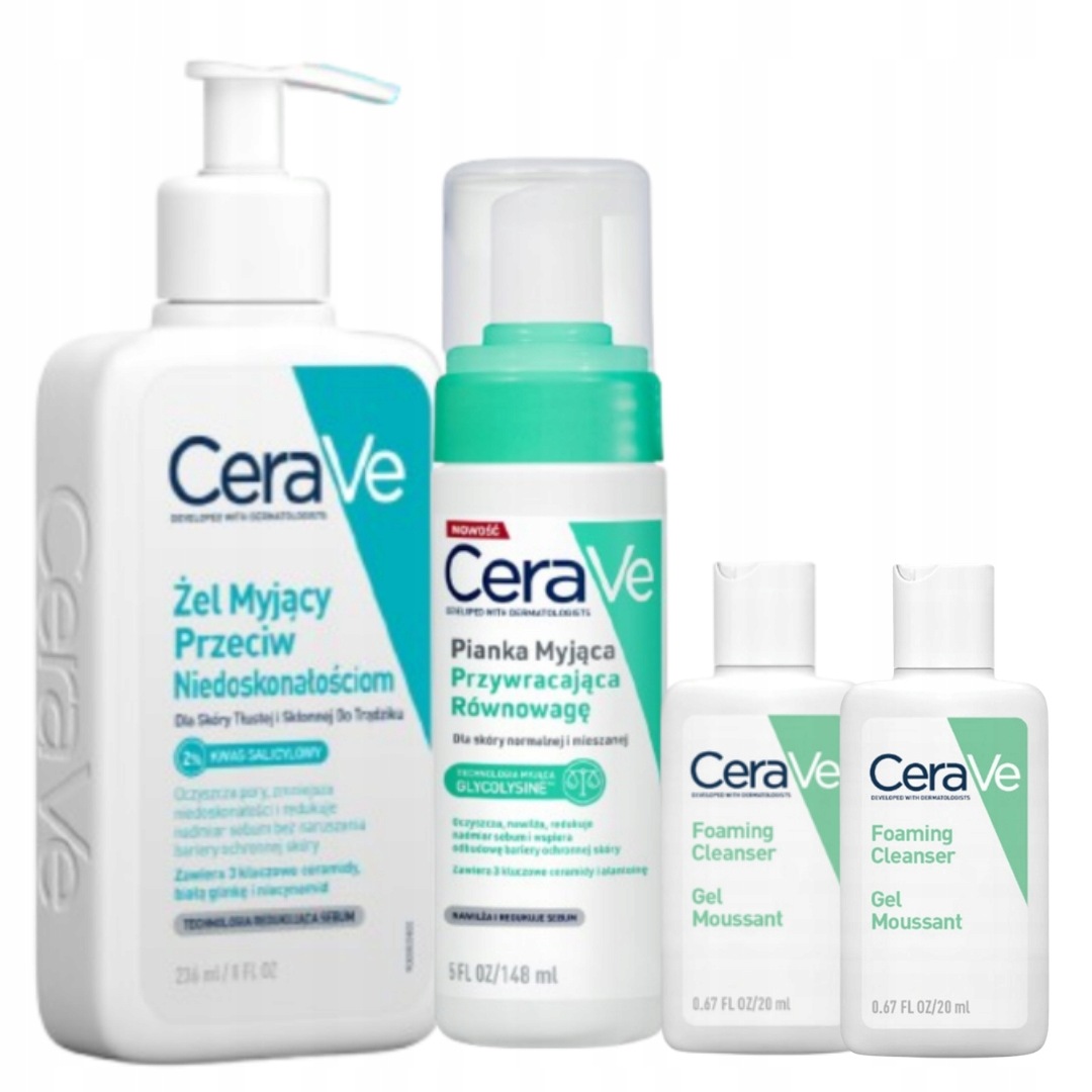 CeraVe Pianka oczyszczająca, Żel myjący przeciw niedoskonałościom 236ml