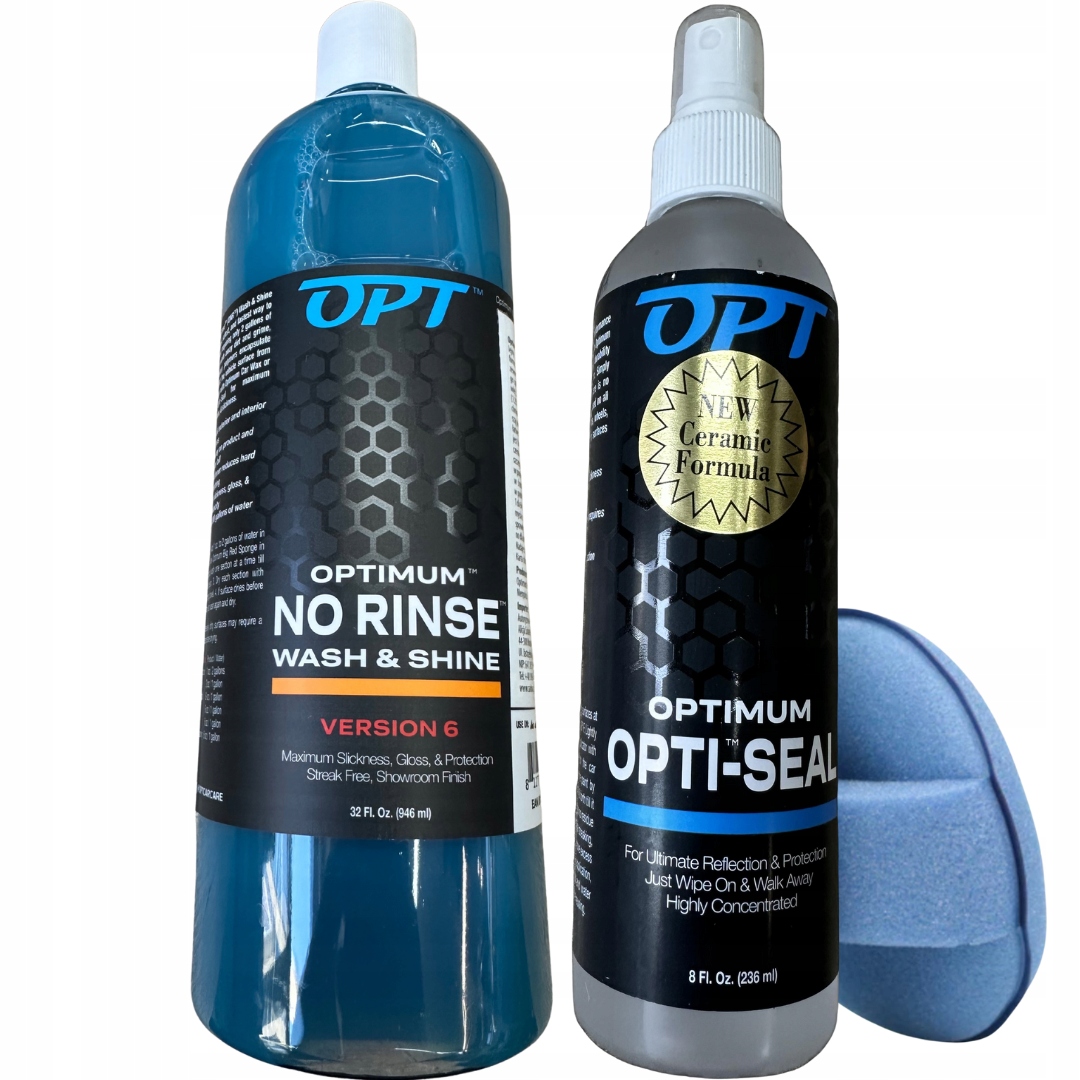 Optimum No Rinse Wash&Shine REV6 950ml Opti Seal 236ml sealant szampon