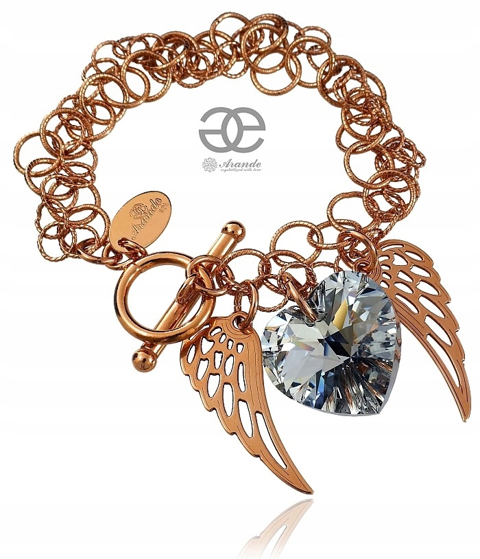 Krystaly Náramek Comet Růžové zlato Stříbro