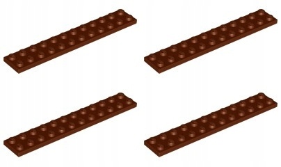 

Lego 2445 Płytka 2x12 brązowa Nowa (14g) 4 szt