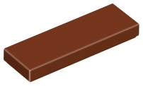 

Lego 63864 Tile Płytka 1x3 Brązowa