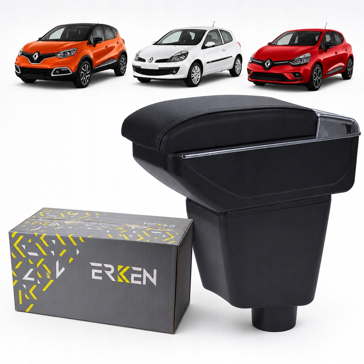Černá loketní opěrka do auta Renault Captur I Clio III Clio IV