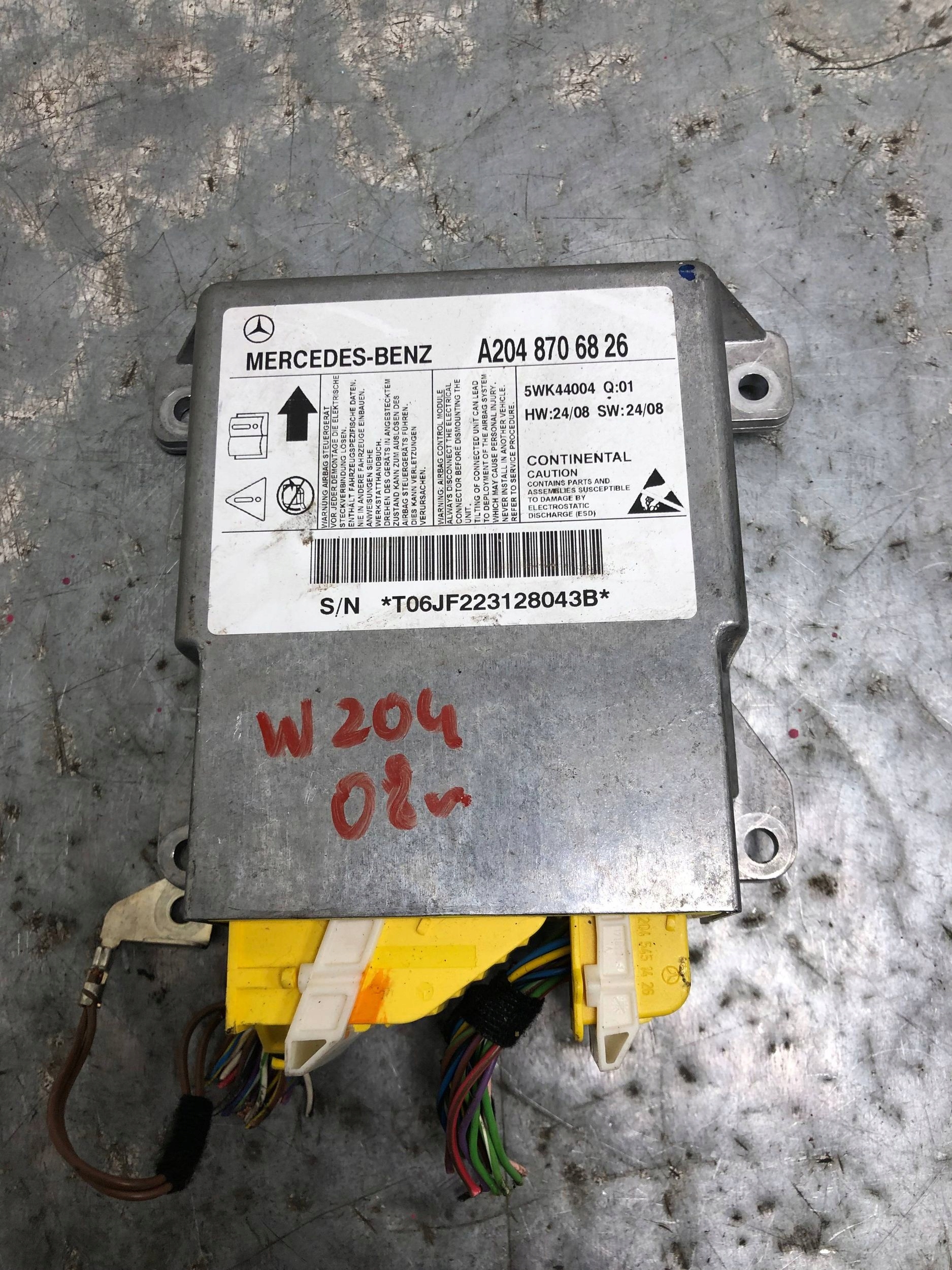 modulo SENSOR airbag MERCEDES W204 A2048706826