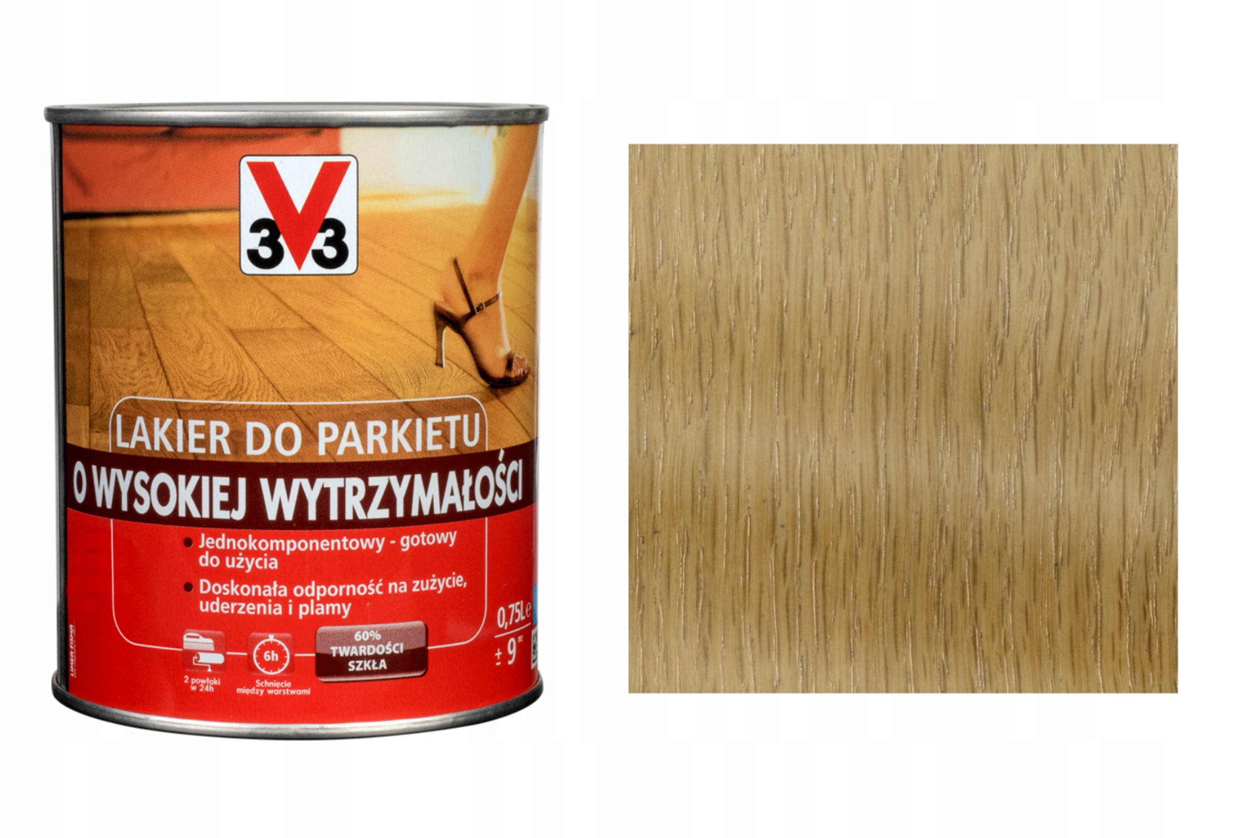 

V33 Lakier Do Parkietu Wysoka Wytrzymałość 0,75L