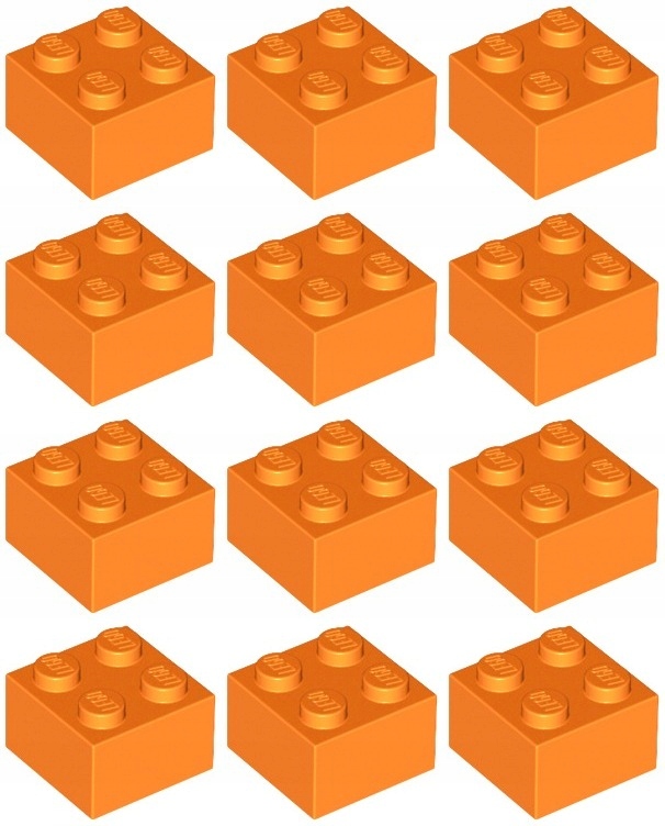 

Lego 3003 Klocek 2x2 pomarańczowy (15g) 12 szt.