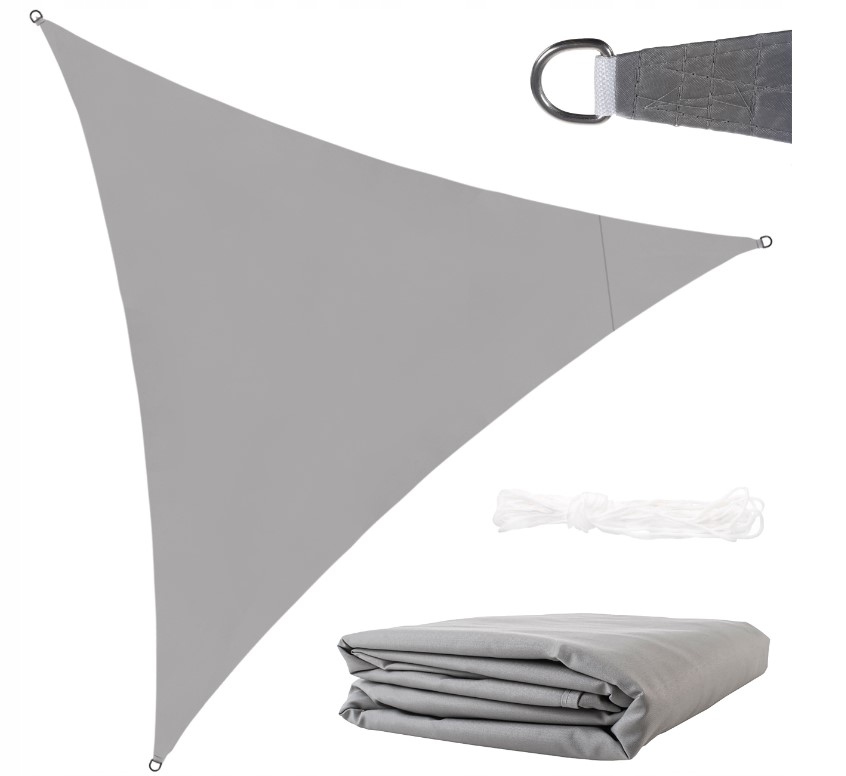Żagiel Przeciwsłoneczny Parasol Ogrodowy Markiza Cień 5x3,5x3,5 m Szary