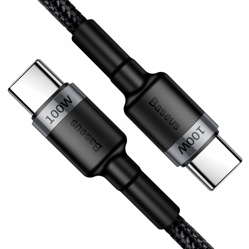 BASEUS MOCNY KABEL PRZEWÓD TYPE-C USB-C QC 3.0 PD 100W 2M SZYBKIE ŁADOWANIE Złącza USB typ C - USB typ C