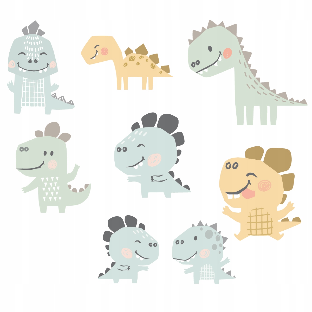 

Naklejki Na Ścianę kolorowe dinozaury 100x200