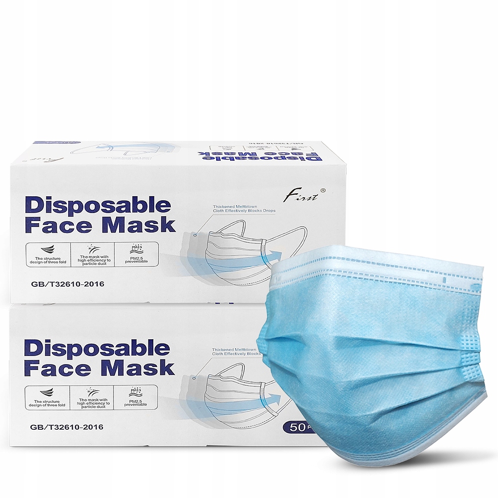 MASKA MASECZKA OCHRONNA JEDNORAZOWA 3W 100 sztuk Marka Multico