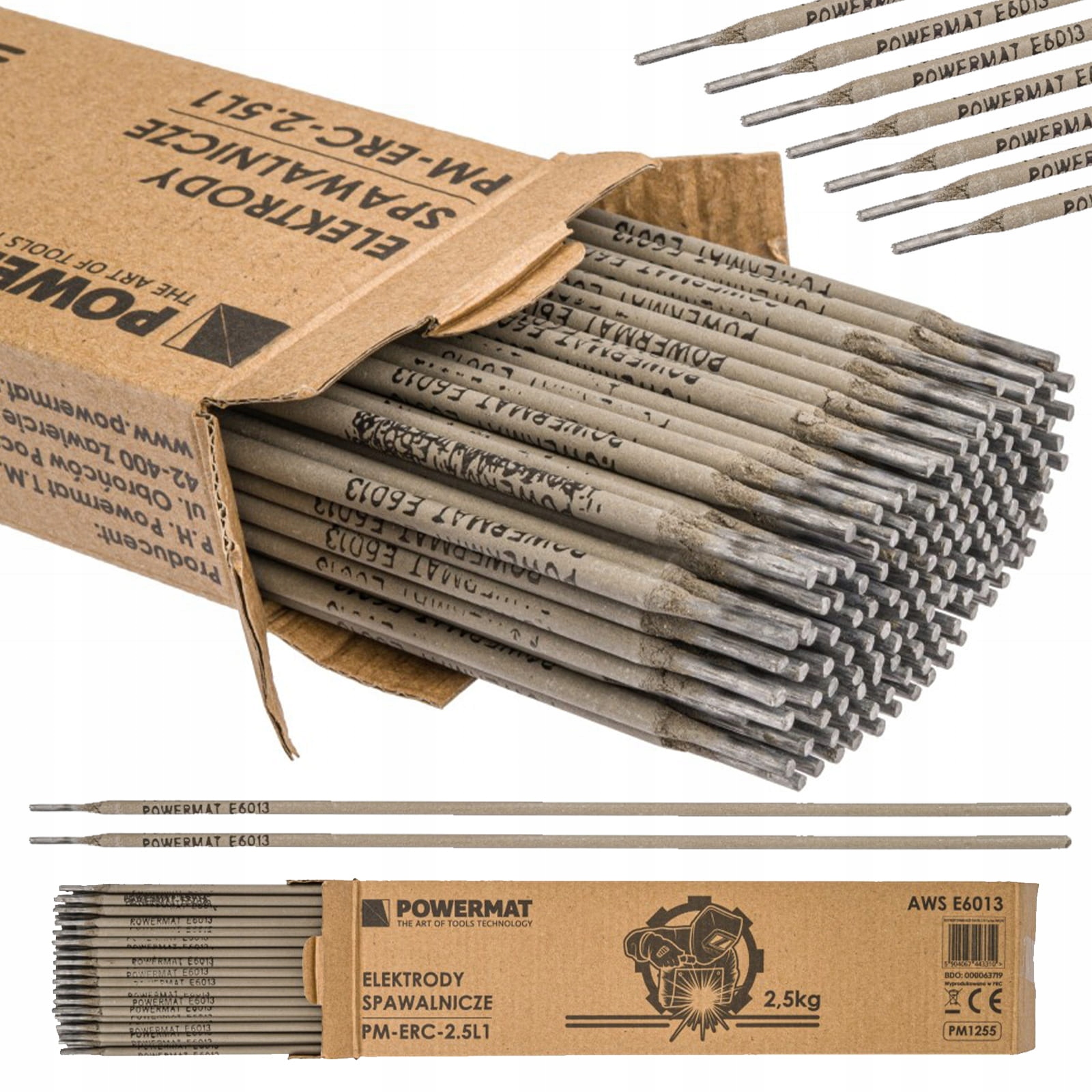 ELEKTRODY SPAWALNICZE RUTYLOWE 2,5mm 2,5KG ELEKTRODA DO SPAWANIA MMA
