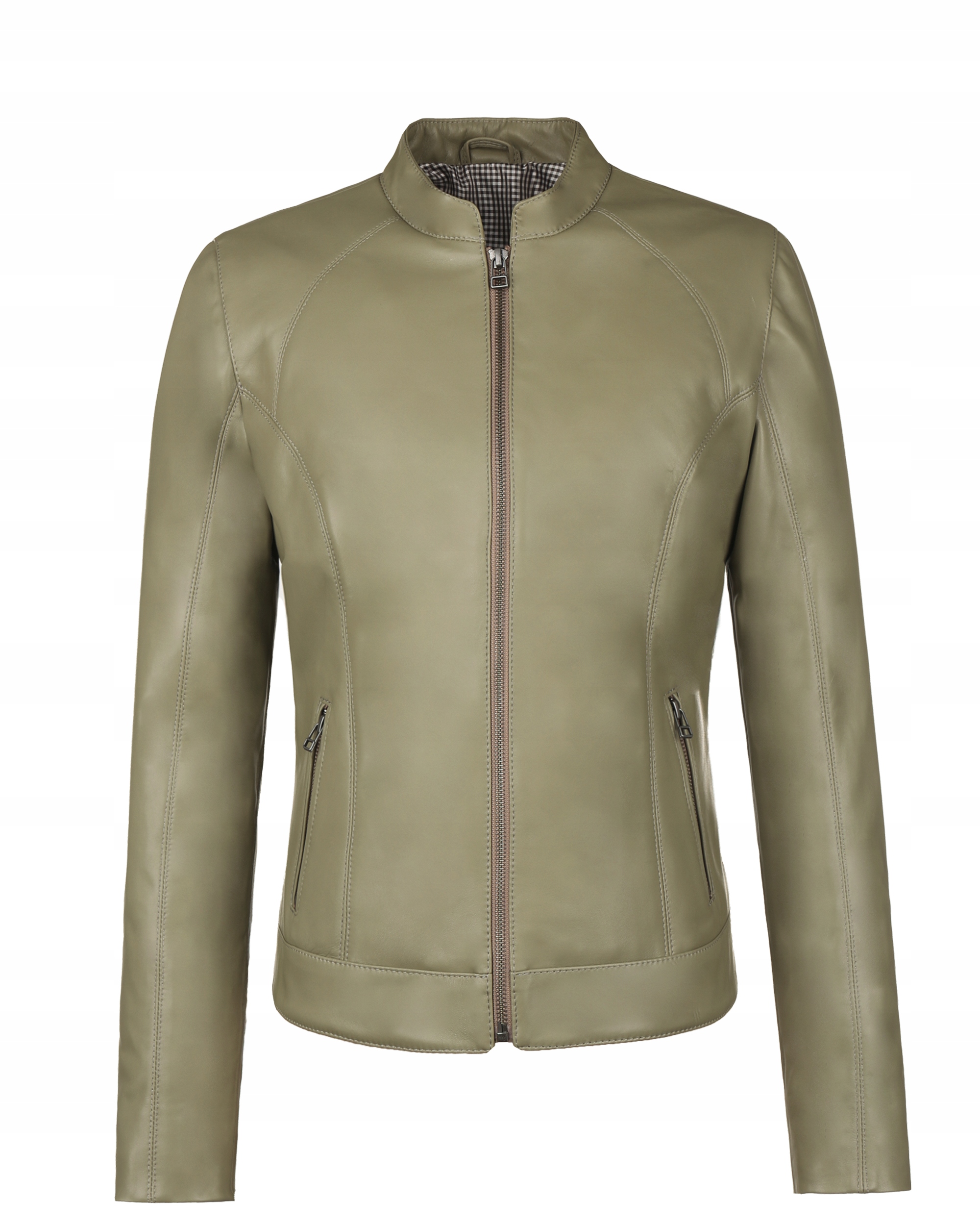 Dámská Kožená Bunda Clara Matcha Latte L Tomskór