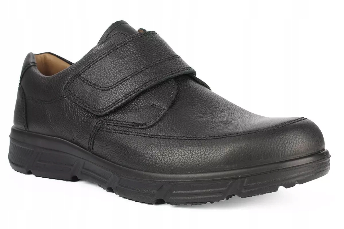 Buty na szeroką stopę męskie półbuty tęgość M czarny Jomos 461415 R44
