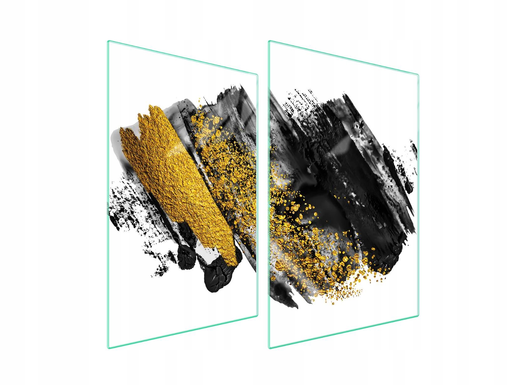 Skleněná ochranná deska na sporák 2x35x52 Umění Tvrzené sklo 7v1