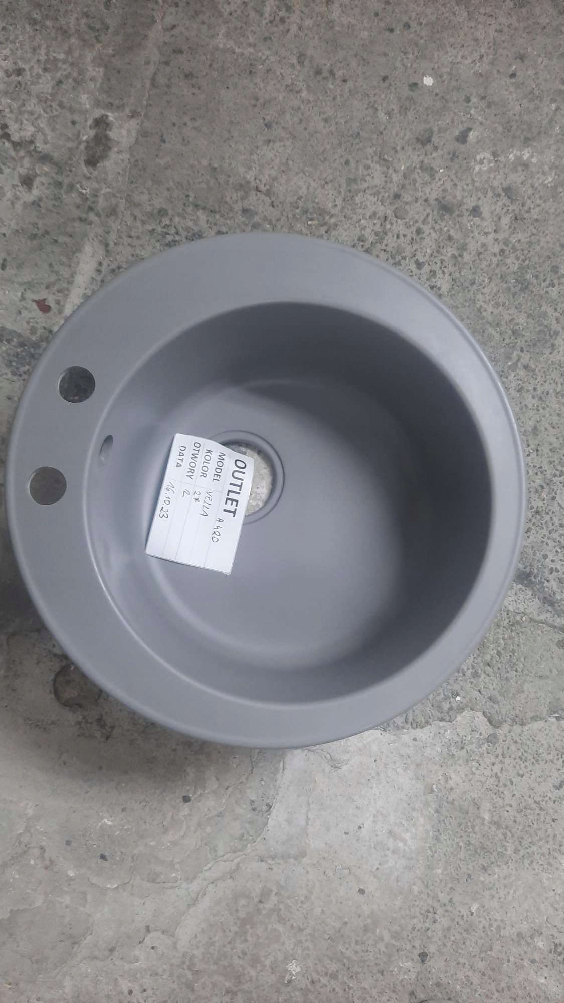 Zlewozmywak granitowy zlew kuchenny okrągły RADO Rodzaj wpuszczany