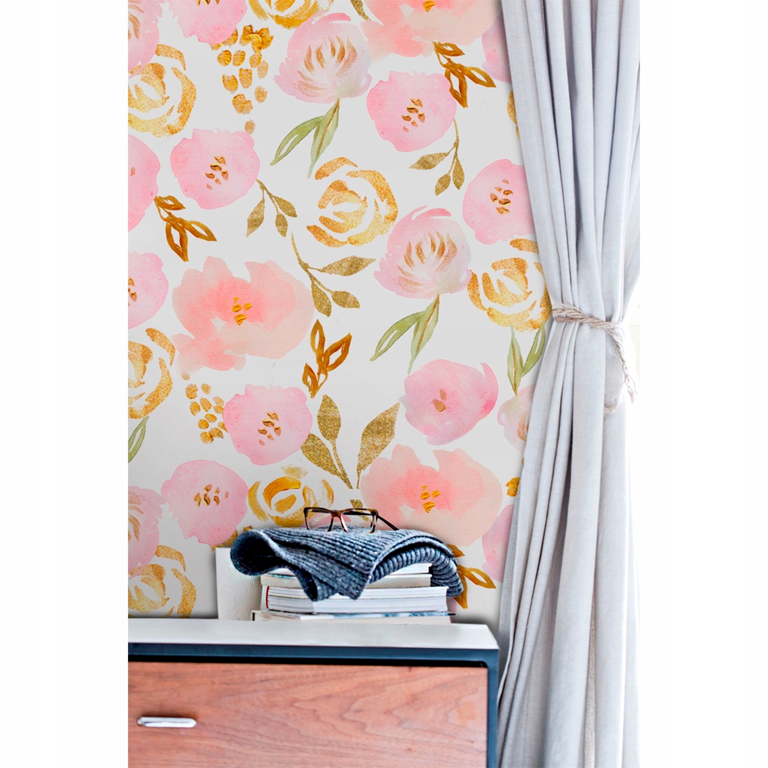 

Flizelinowa tapeta Róże akwarelowe 104x70 + klej