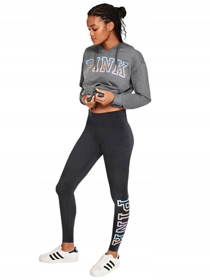 Victoria's Secret dámské legíny Logo Shop šedé S