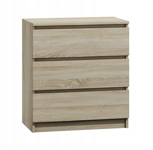 

Komoda 70/77CM Słupek Szafka 3 Szuflady Regał Dąb