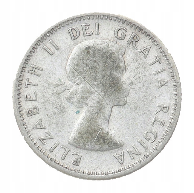 [M33072] Kanada 10 centów 1958 srebro