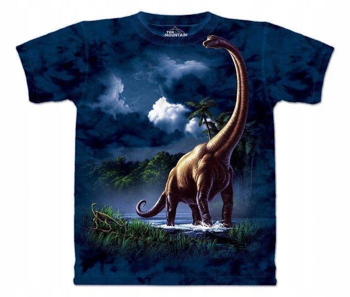 Pánské batikované triko The Mountain Brachiosaurus modrá XXXL