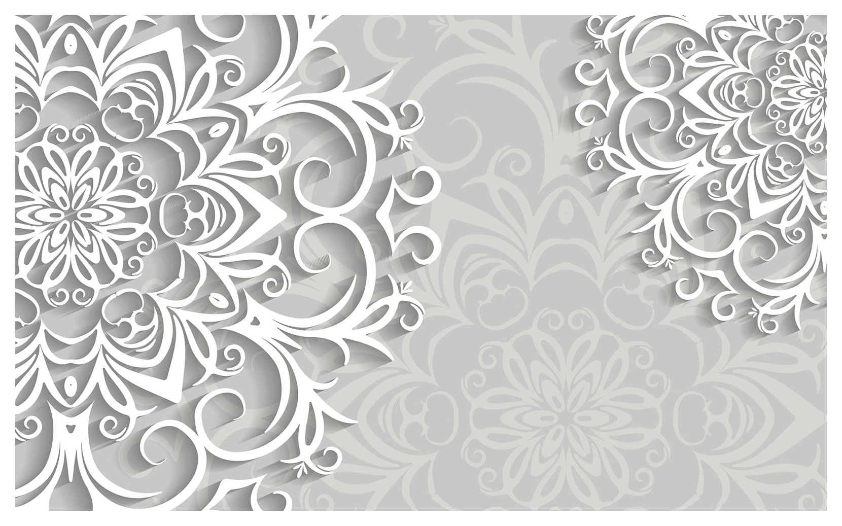 Fototapeta Damask bielo-sivý elegantný vinylový ornament 368x254 lepidlo