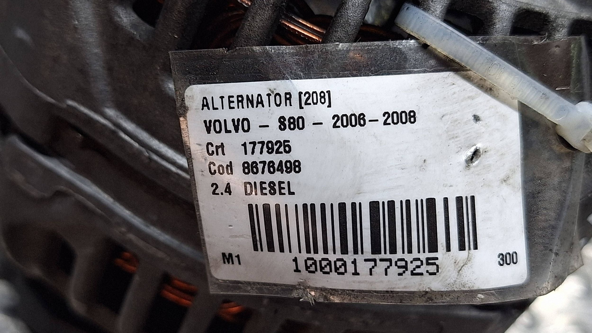 alternatore 140A 8676498 VOLVO S80 e S60 V70 II 2.4 D
