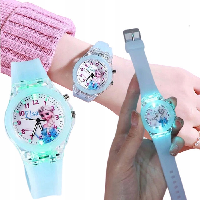 

zegarek dziecięcy Frozen świecący Elsa led Anna