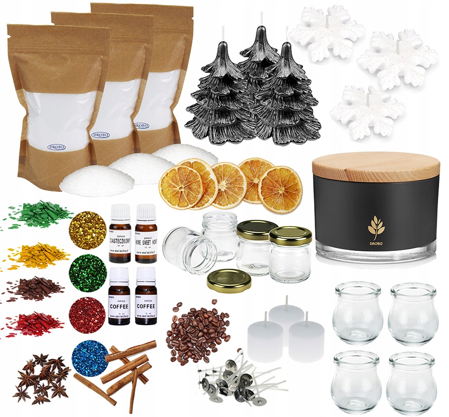 Velká sada na výrobu svíček XXL svíčky pro vánoční dekorace 20