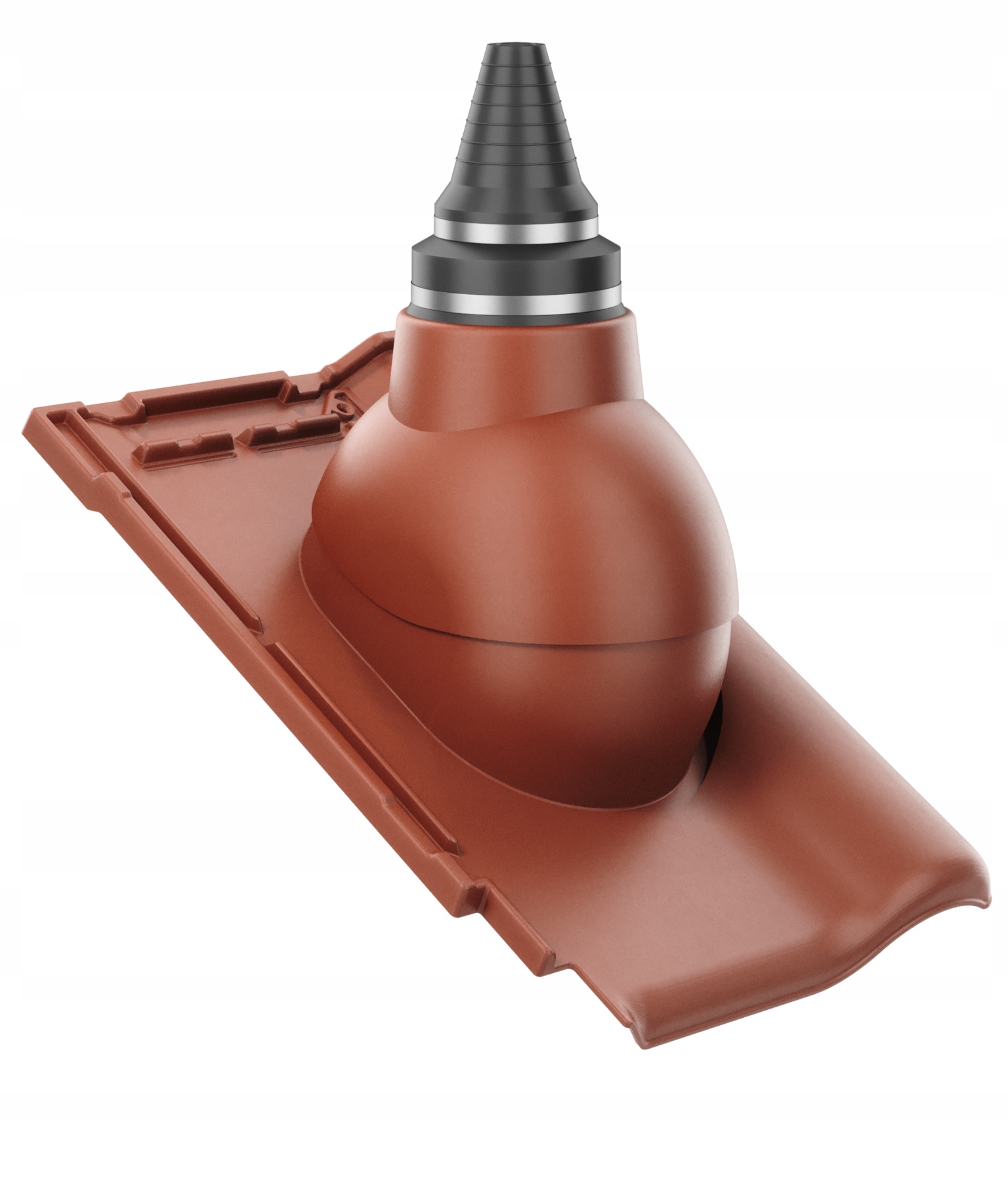 Anténní přechod těsného střešního průchodu Koramic Alegra 9 Cihlový