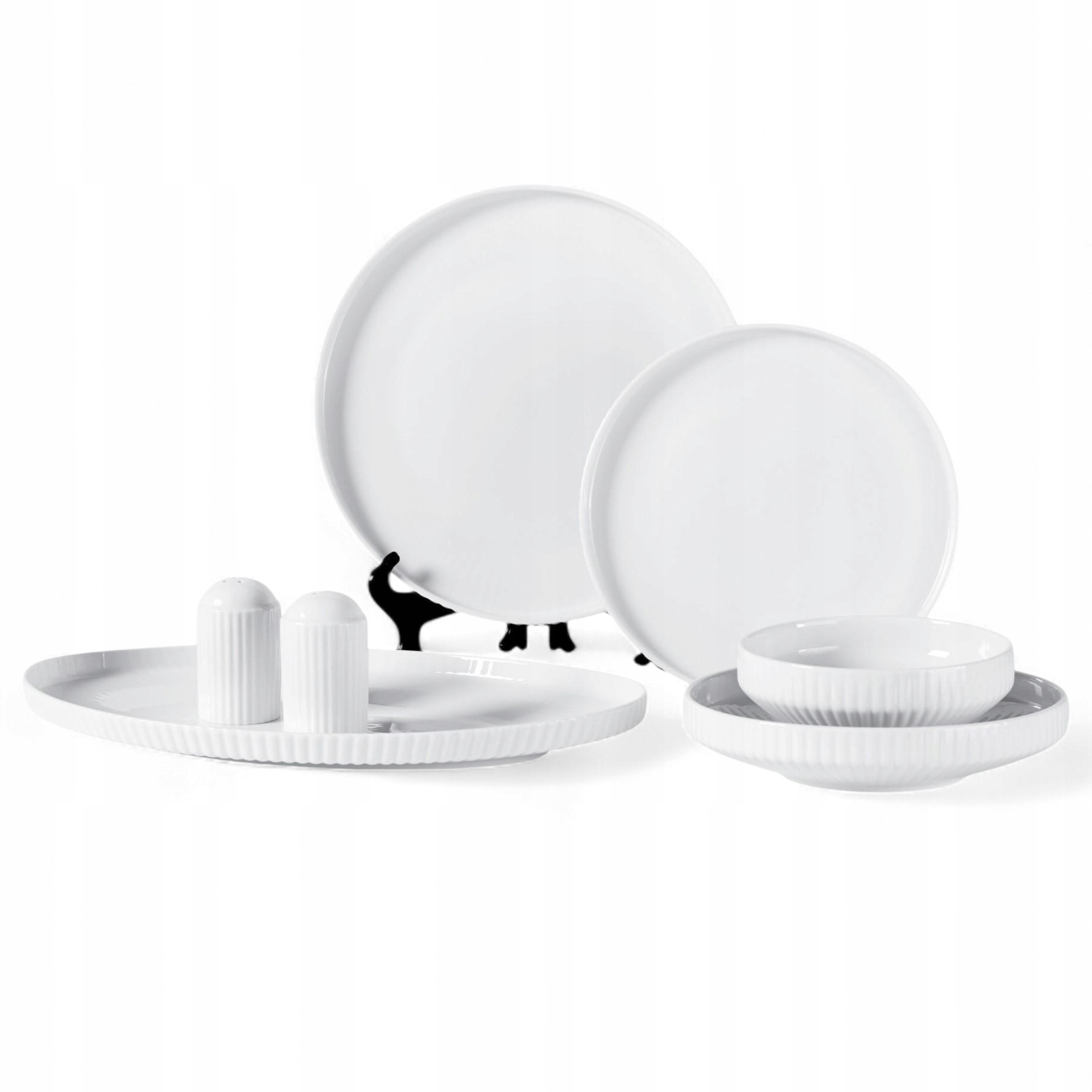 Moderný obedový servis Borneo White 27 prvkov 6 osôb