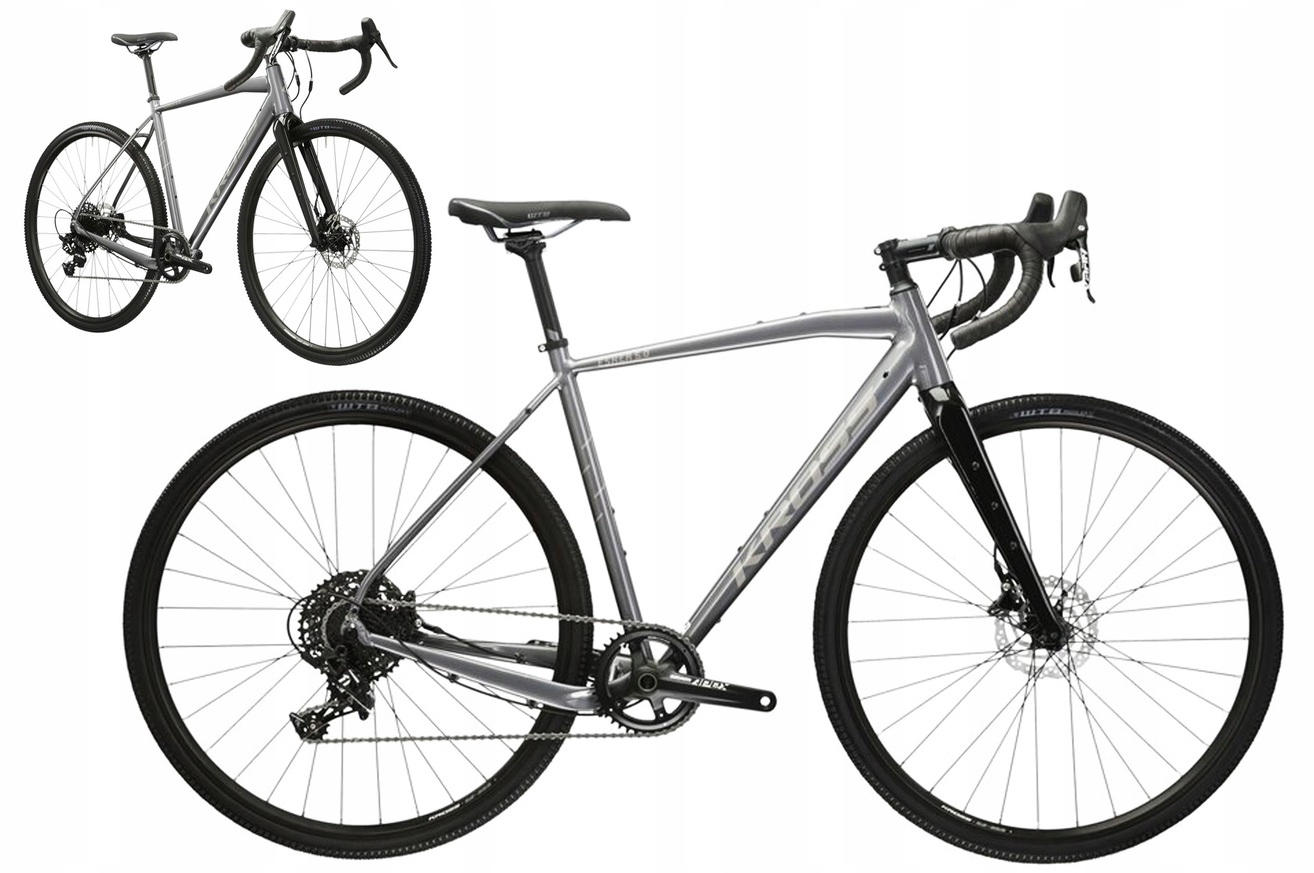 Rower Gravel 28" Kross Esker 5.0 Apex rama L 55 cm grafitowy R24