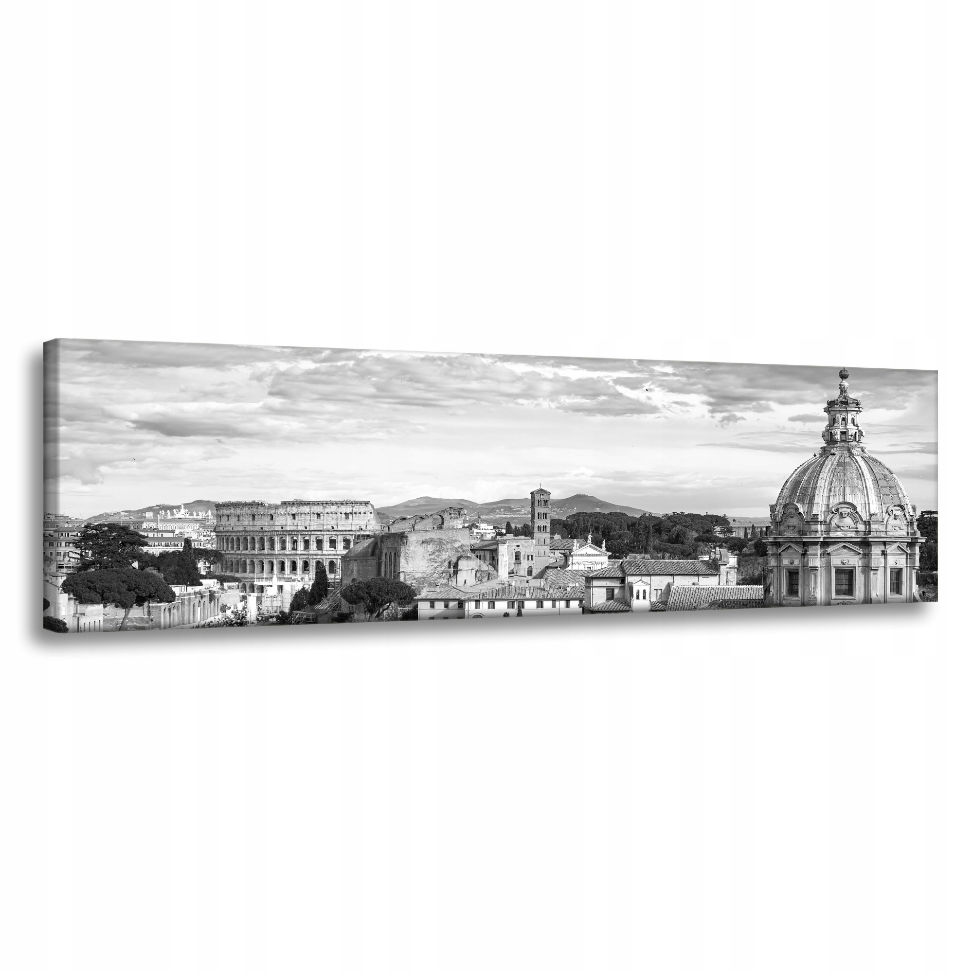 Obraz na plátně Architektura Řím černobílý 135 x 45 cm