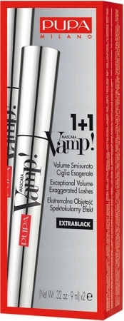 2 x Pupa Vamp Extra Black Mascara na řasy Duopack