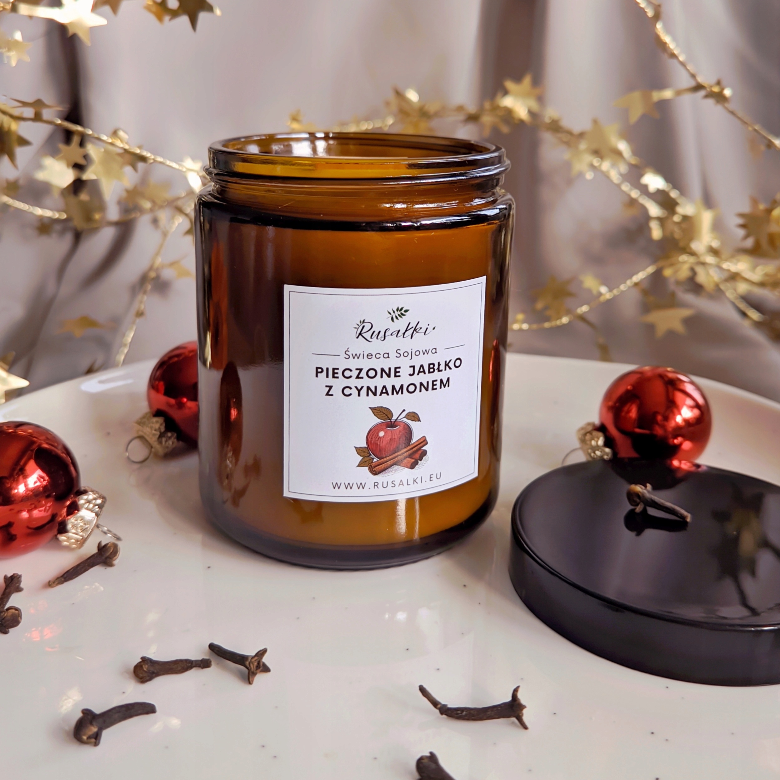 Pečené Jablko Se Skořicí Sójová svíčka s ovocně kořeněnou vůní