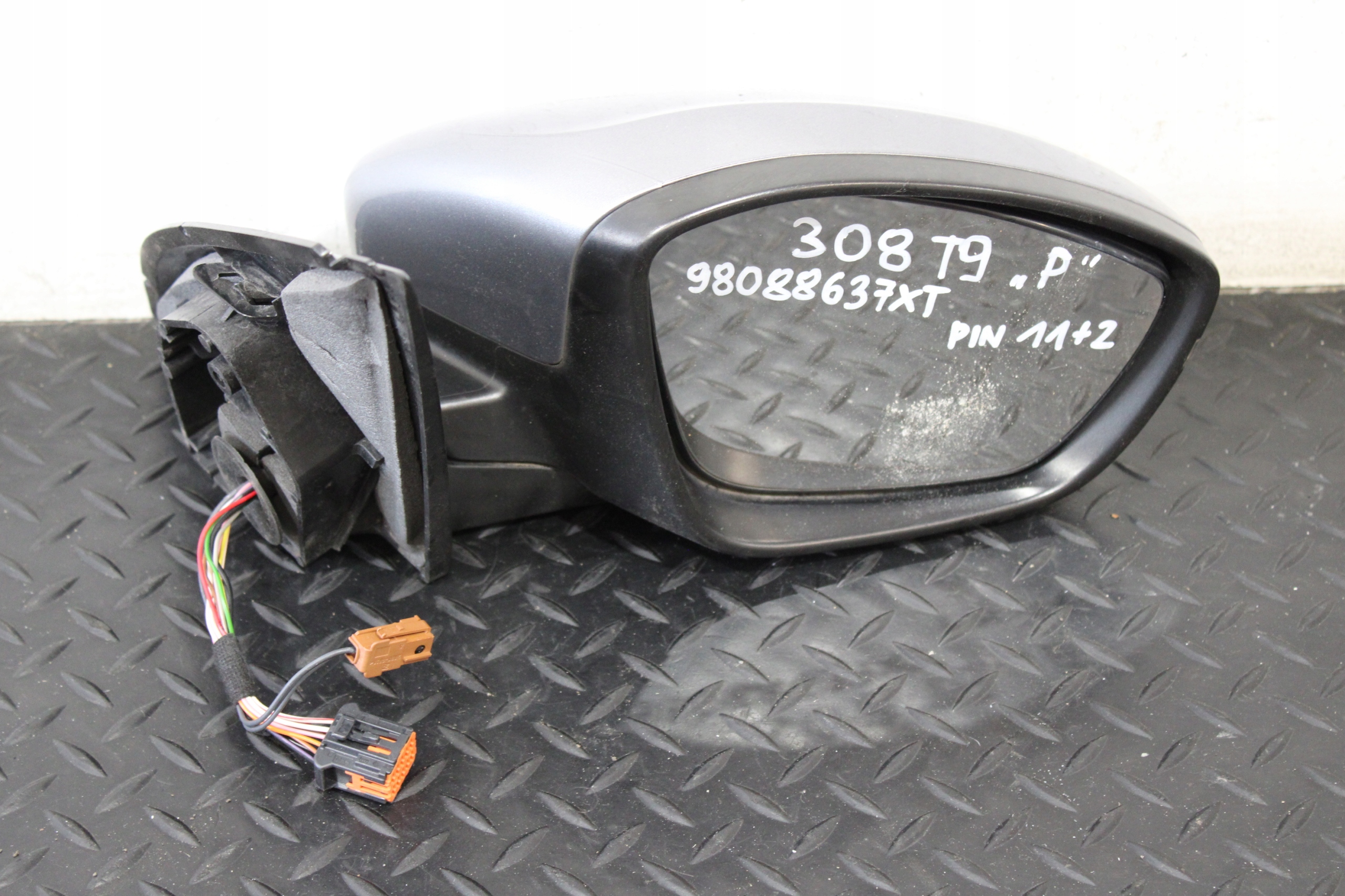 mirror right 13 vertical PEUGEOT 308 T9 98088637XT